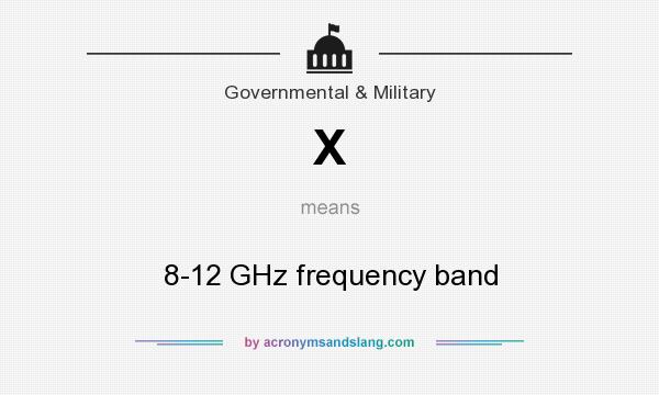 What does X mean? It stands for 8-12 GHz frequency band