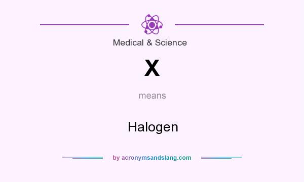 What does X mean? It stands for Halogen