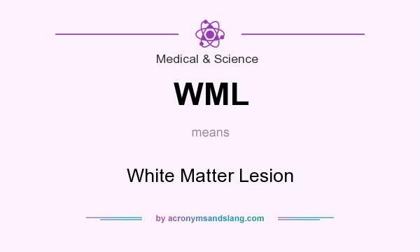 What does WML mean? It stands for White Matter Lesion