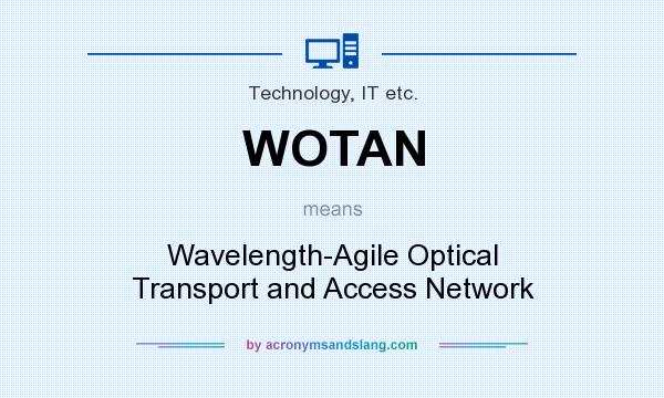 What does WOTAN mean? It stands for Wavelength-Agile Optical Transport and Access Network