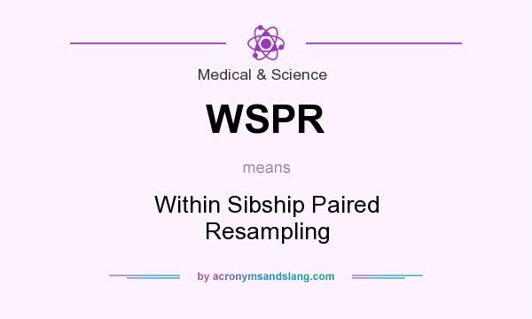 What does WSPR mean? It stands for Within Sibship Paired Resampling