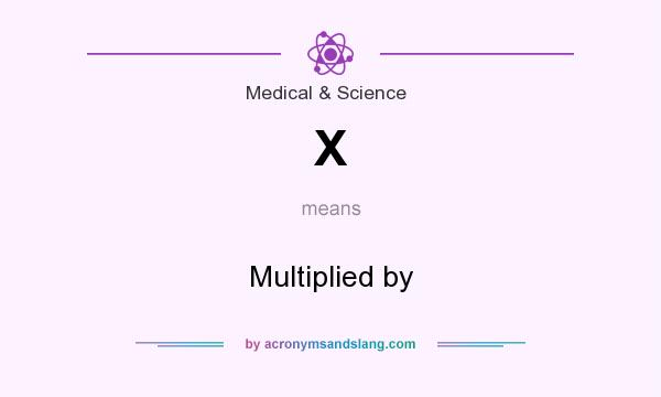 What does X mean? It stands for Multiplied by