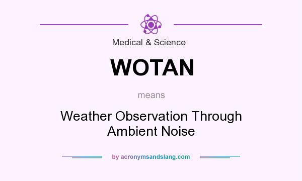 What does WOTAN mean? It stands for Weather Observation Through Ambient Noise