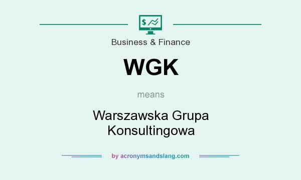What does WGK mean? It stands for Warszawska Grupa Konsultingowa
