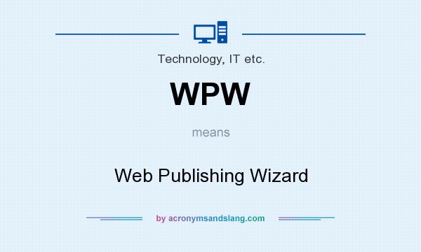 What does WPW mean? It stands for Web Publishing Wizard