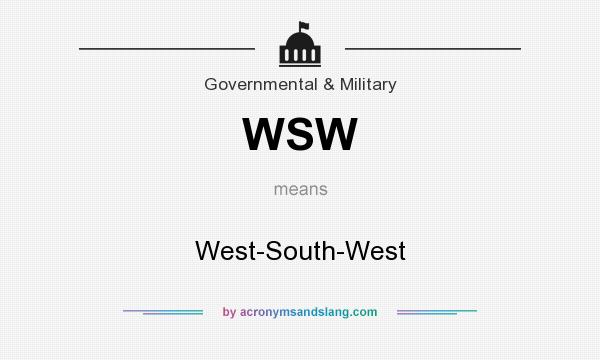 What does WSW mean? It stands for West-South-West