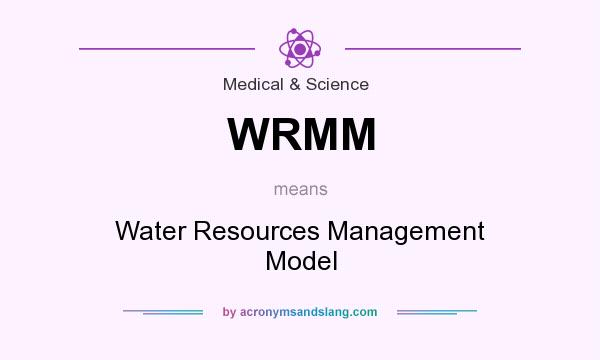 What does WRMM mean? It stands for Water Resources Management Model