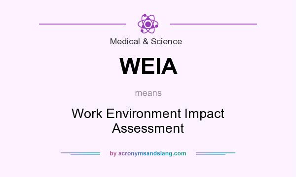 What does WEIA mean? It stands for Work Environment Impact Assessment
