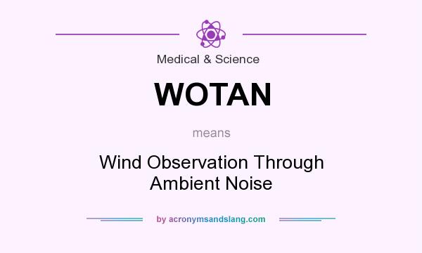 What does WOTAN mean? It stands for Wind Observation Through Ambient Noise