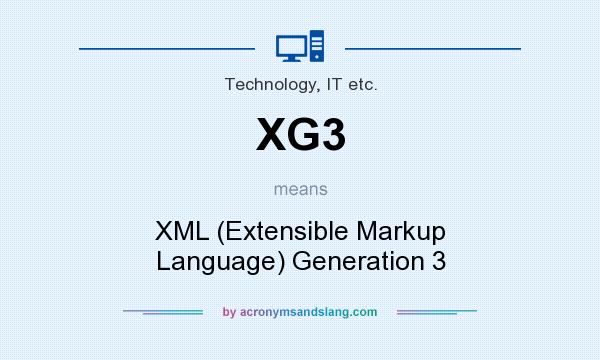 What does XG3 mean? It stands for XML (Extensible Markup Language) Generation 3