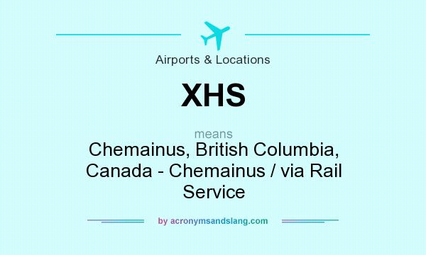 What does XHS mean? It stands for Chemainus, British Columbia, Canada - Chemainus / via Rail Service
