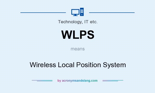 What does WLPS mean? It stands for Wireless Local Position System