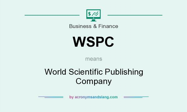 What does WSPC mean? It stands for World Scientific Publishing Company