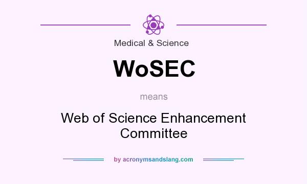 What does WoSEC mean? It stands for Web of Science Enhancement Committee