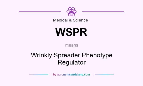What does WSPR mean? It stands for Wrinkly Spreader Phenotype Regulator