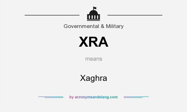 What does XRA mean? It stands for Xaghra