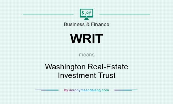 What does WRIT mean? It stands for Washington Real-Estate Investment Trust