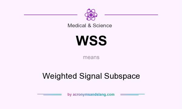 What does WSS mean? It stands for Weighted Signal Subspace