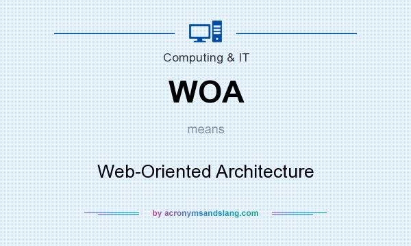 What does WOA mean? It stands for Web-Oriented Architecture