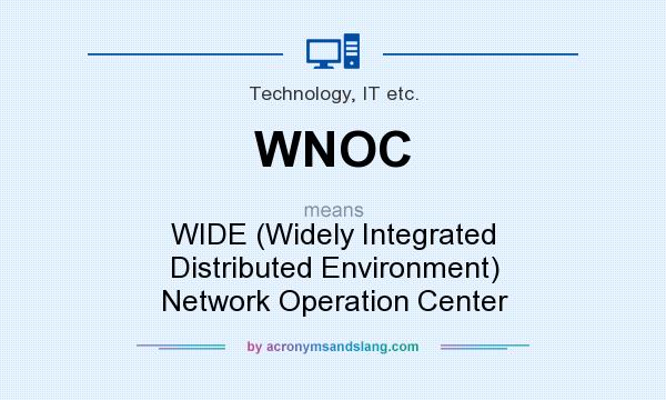 What does WNOC mean? It stands for WIDE (Widely Integrated Distributed Environment) Network Operation Center