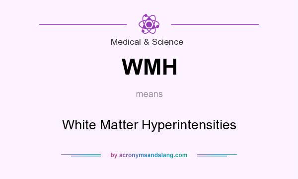 What does WMH mean? It stands for White Matter Hyperintensities