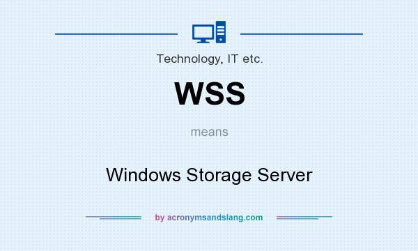 What does WSS mean? It stands for Windows Storage Server