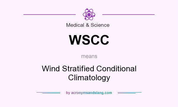 What does WSCC mean? It stands for Wind Stratified Conditional Climatology