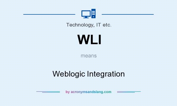 What does WLI mean? It stands for Weblogic Integration