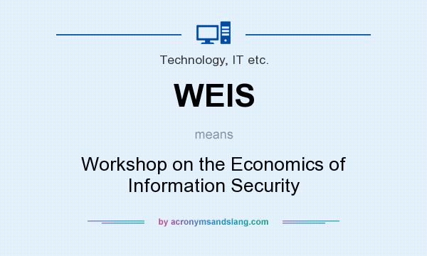 What does WEIS mean? It stands for Workshop on the Economics of Information Security