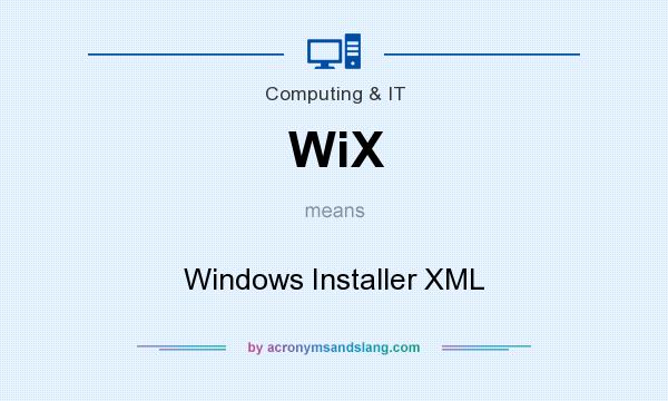 What does WiX mean? It stands for Windows Installer XML