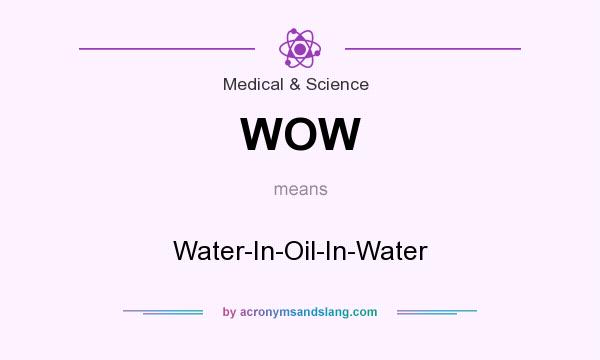 What does WOW mean? It stands for Water-In-Oil-In-Water
