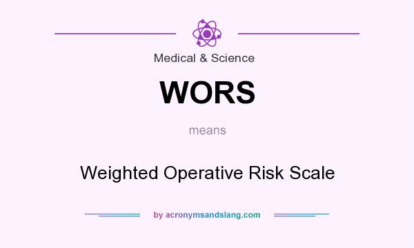 What does WORS mean? It stands for Weighted Operative Risk Scale
