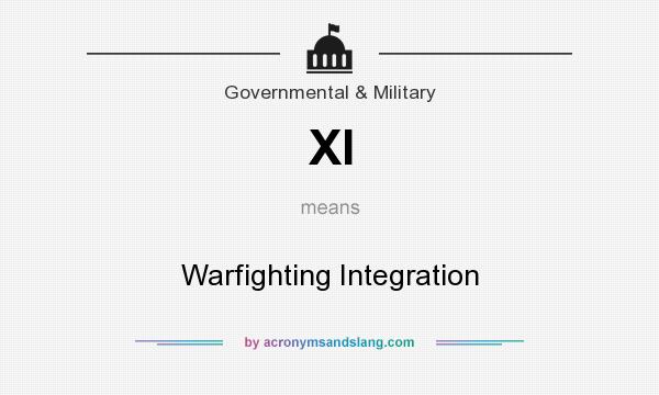 What does XI mean? It stands for Warfighting Integration