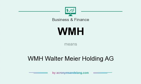 What does WMH mean? It stands for WMH Walter Meier Holding AG