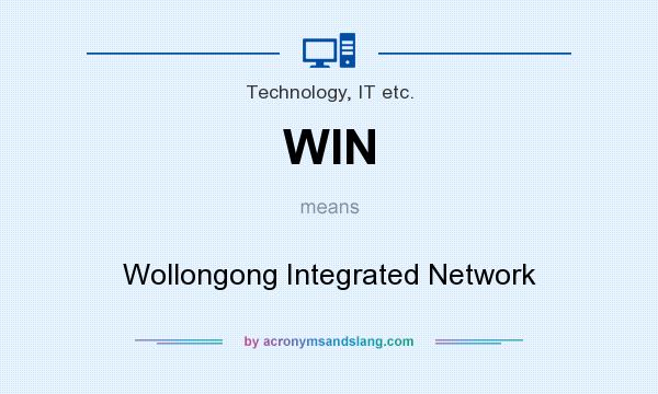 What does WIN mean? It stands for Wollongong Integrated Network
