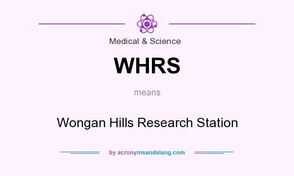 What does WHRS mean? It stands for Wongan Hills Research Station