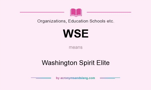 What does WSE mean? It stands for Washington Spirit Elite