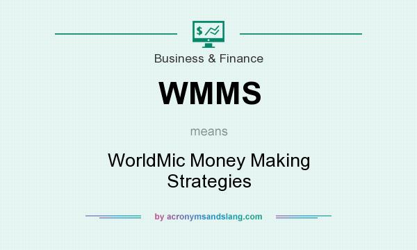 What does WMMS mean? It stands for WorldMic Money Making Strategies