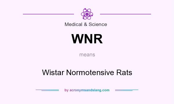 What does WNR mean? It stands for Wistar Normotensive Rats