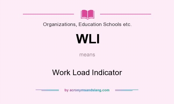What does WLI mean? It stands for Work Load Indicator
