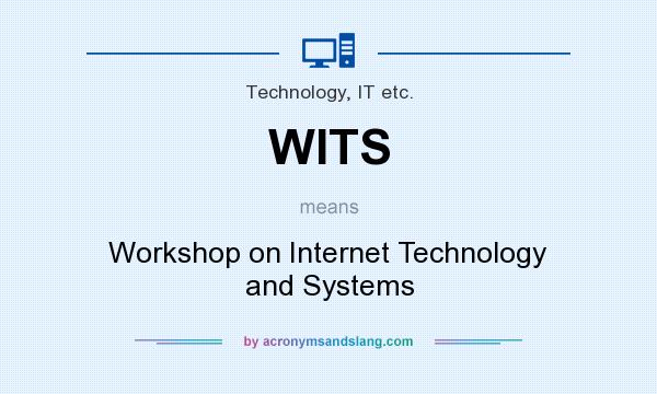 What does WITS mean? It stands for Workshop on Internet Technology and Systems