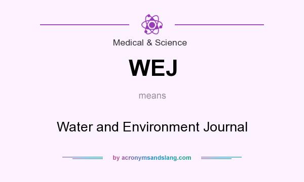 What does WEJ mean? It stands for Water and Environment Journal