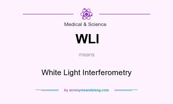 What does WLI mean? It stands for White Light Interferometry