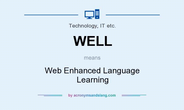 What does WELL mean? It stands for Web Enhanced Language Learning