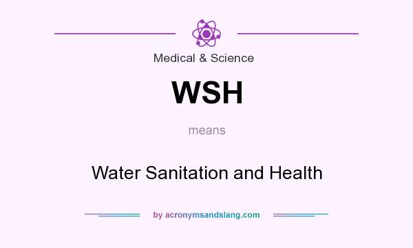 What does WSH mean? It stands for Water Sanitation and Health