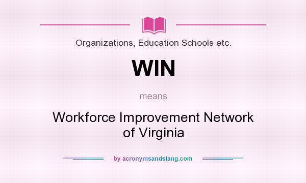 What does WIN mean? It stands for Workforce Improvement Network of Virginia