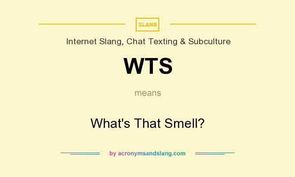 What does WTS mean? It stands for What`s That Smell?
