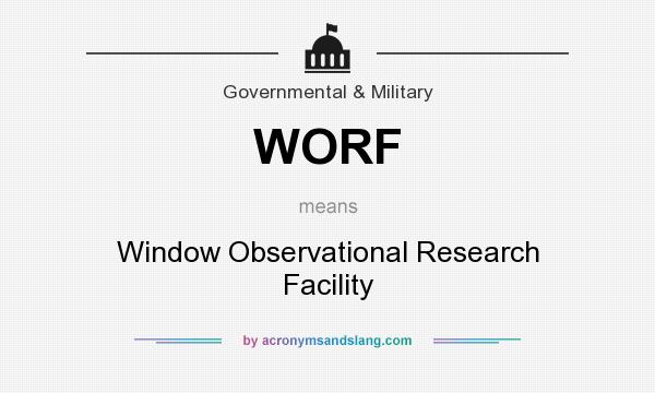 What does WORF mean? It stands for Window Observational Research Facility
