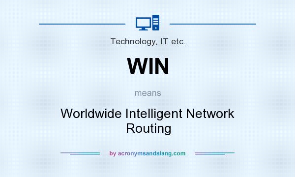 What does WIN mean? It stands for Worldwide Intelligent Network Routing