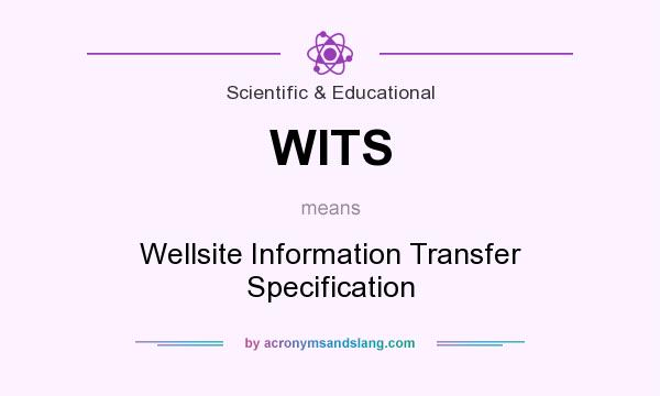 What does WITS mean? It stands for Wellsite Information Transfer Specification